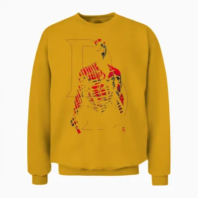 Marvel Comics Retro Daredevil in Red Shadows Unisex Sweatshirt - Gold