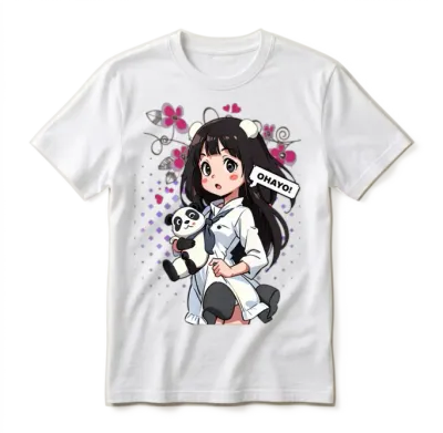 Retro-Chibi - Unisex Lightweight Terry Unisex T-Shirt - White