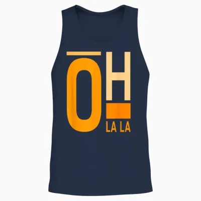 Graphique En Couleur Orange Oh La La Orange Unisex Tank Top - Navy