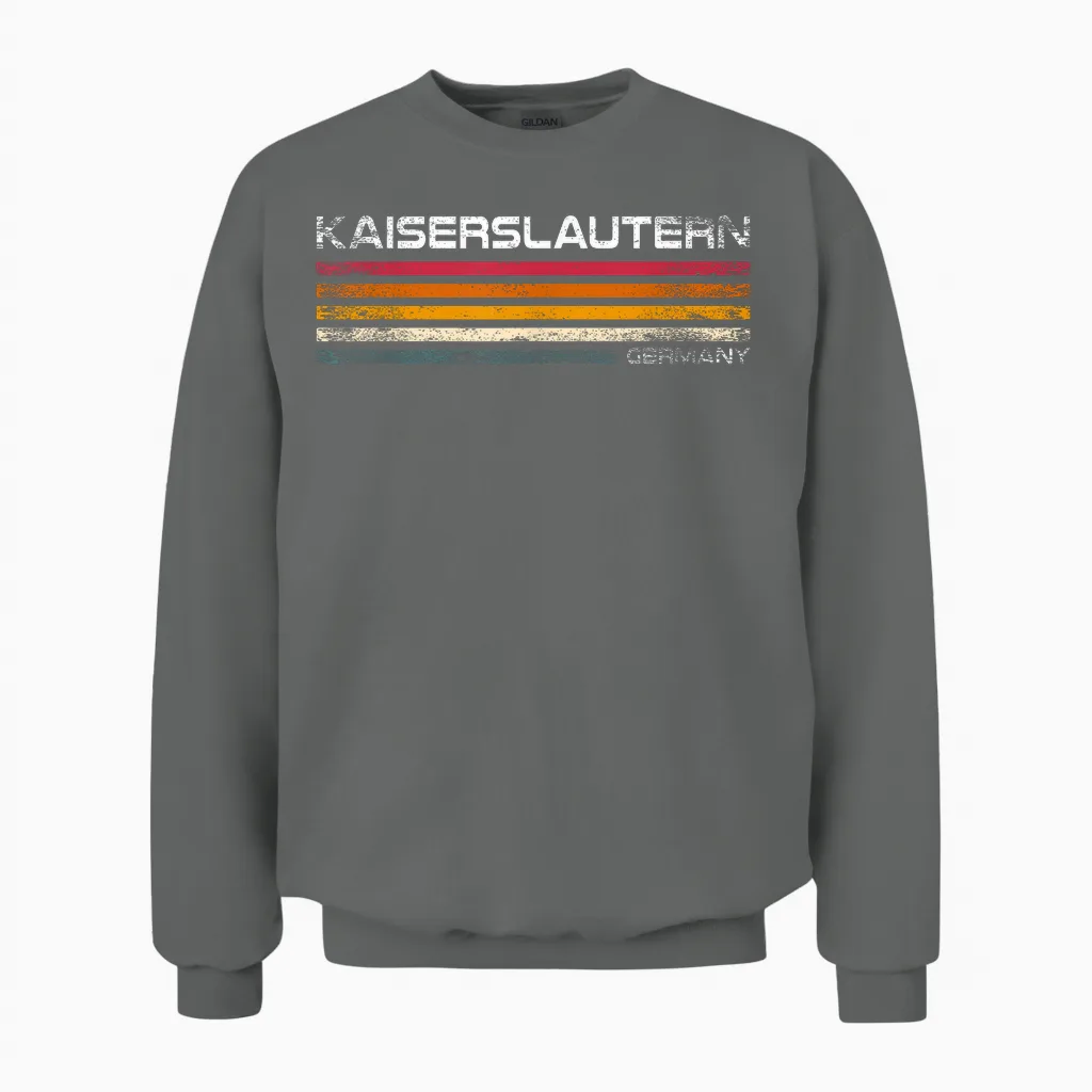 Kaiserslautern Retro Design Kaiserslautern Souvenir Germany Unisex Sweatshirt in Graphite Heather