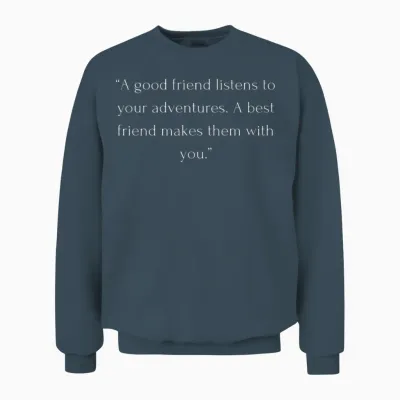 Travel Quotes with Friends - Unforgettable Travel Unisex Sweatshirt - Dark Heather