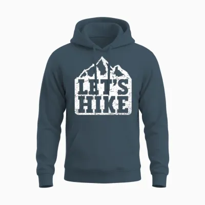 Lets Hike Unisex Hoodie - Dark Heather