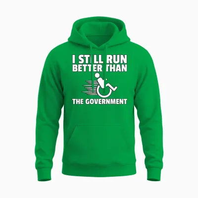 Wheelchair Disability Gift Funny Handicap T-Shirt Small Unisex Hoodie - Irish Green