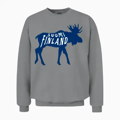 Suomi Finland Moose Unisex Sweatshirt - Sport Grey