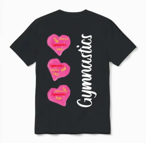 Gymnastics Lover Gymnast Unisex T-Shirt in Black