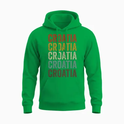 Costa Rica Retro Vintage Unisex Hoodie - Irish Green