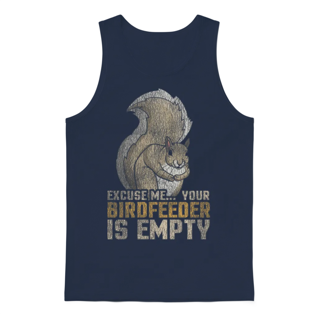 Squirrel Forest Animal Unisex Tank Top - Navy