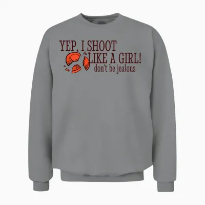 Shoot Like a Girl Unisex Sweatshirt - Sport Grey