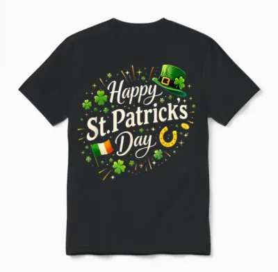 Happy Saint Patrick's Day Celebration Irish St Patrick's Day Unisex T-Shirt - Black