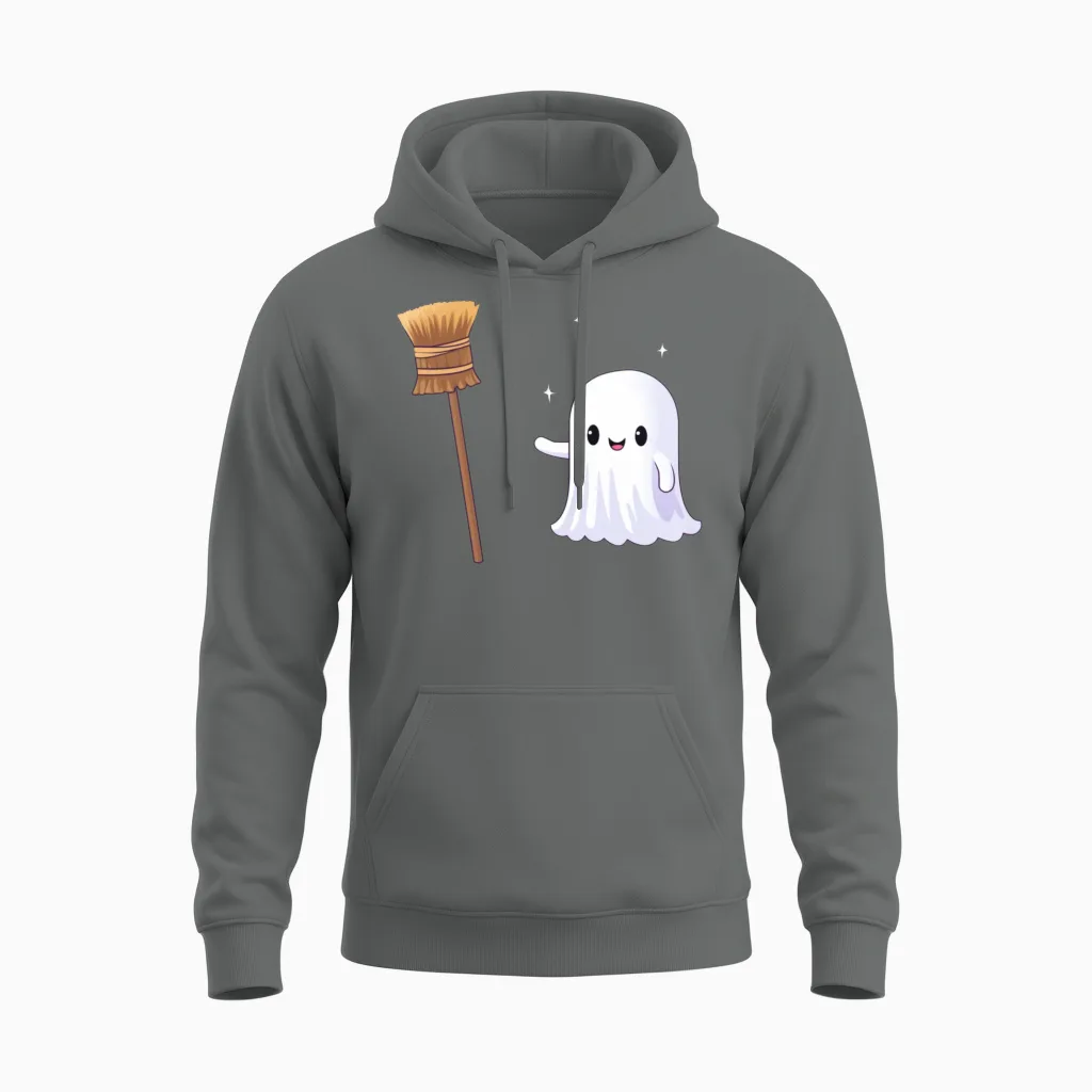 Funny Ghost - Halloween Unisex Hoodie in Graphite Heather