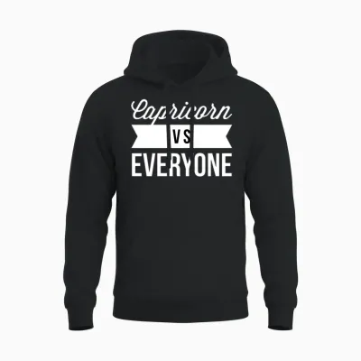 Capricorn vs Everyone Unisex Hoodie - Black