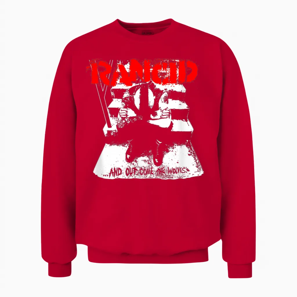 Rancid - Official Merchandise - and Out Come the Wolves Unisex Sweatshirt in Red