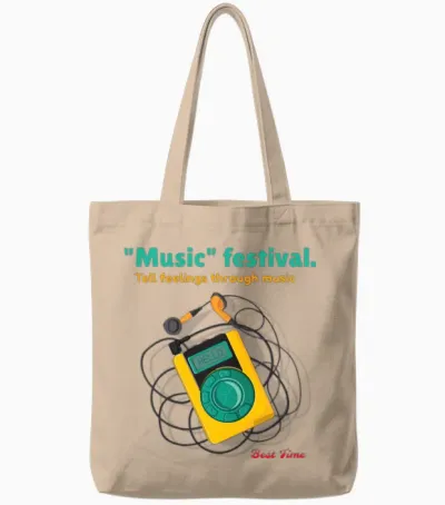 Music Festival - Music Masters Tote Bags - Natural