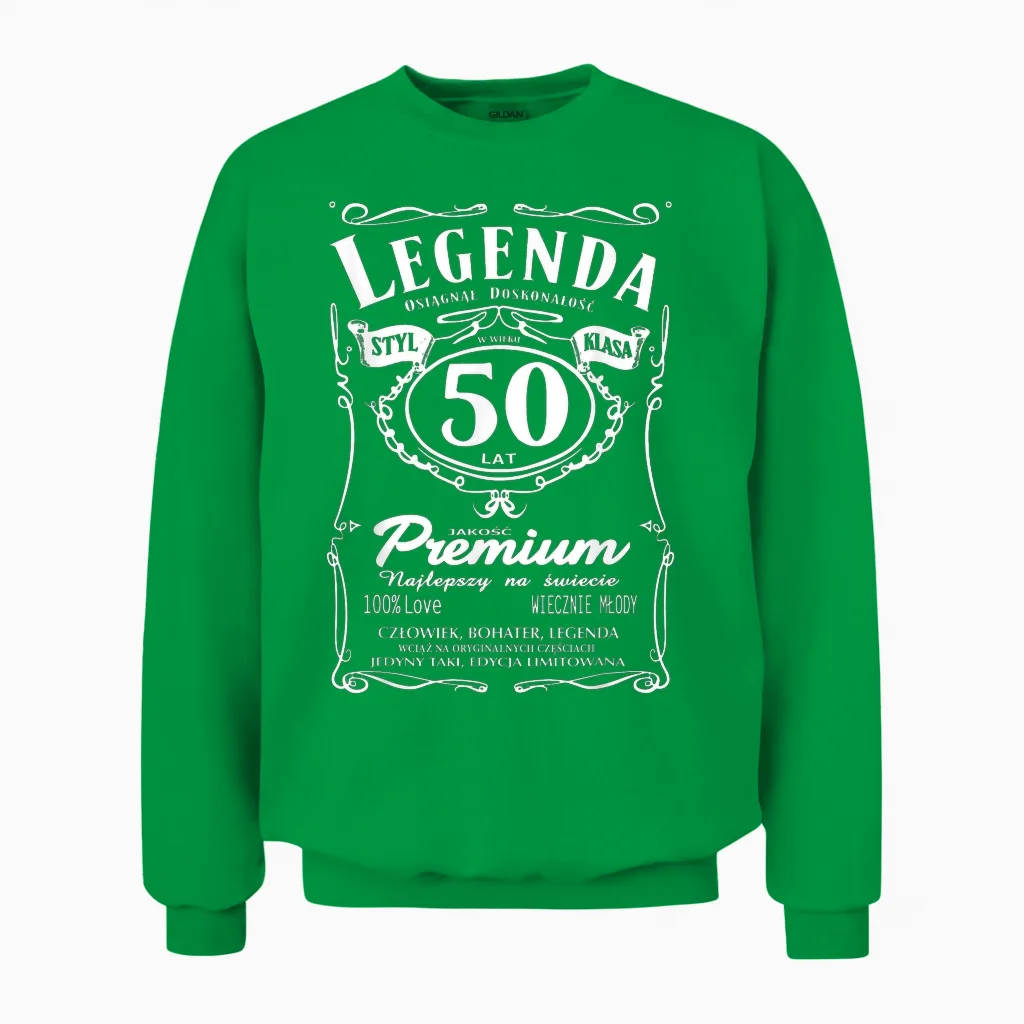 50 Urodziny 50 Lat Polska Koszulka Urodzinowa Prezent Polish Unisex Sweatshirt in Irish Green