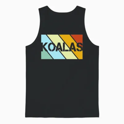 Koalas Retro Unisex Tank Top - Black