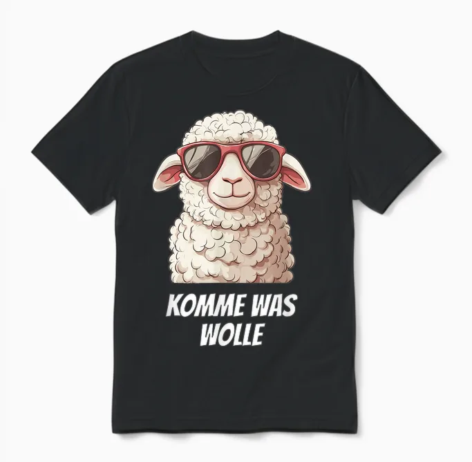 Landwirt Landwirtin Schaf Motivation Komme Was Wolle Unisex T-Shirt in Black