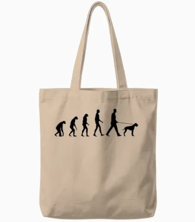 Evolution Dog Tote Bags - Natural