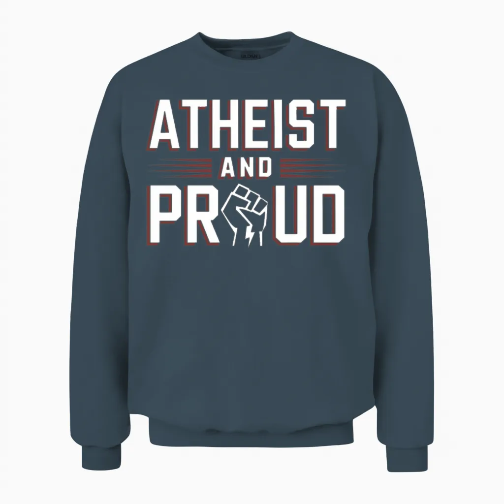 Atheist Skeptic Free Thinker and Secular Humanism Unisex Sweatshirt in Dark Heather