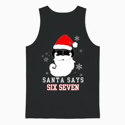 Funny Christmas Unisex Tank Top - Black