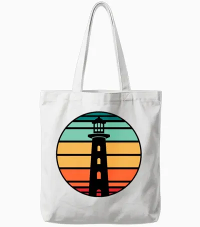 Funny Lighthouse Gift Tote Bags - White