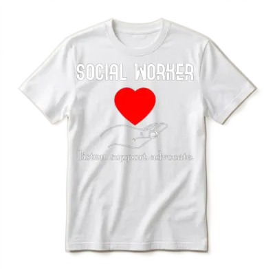 Womens Social Worker Product Graduation Social Unisex T-Shirt - White