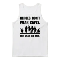Heroes Wear Dog Tags — Lovers Gift Unisex Tank Top - White – 1