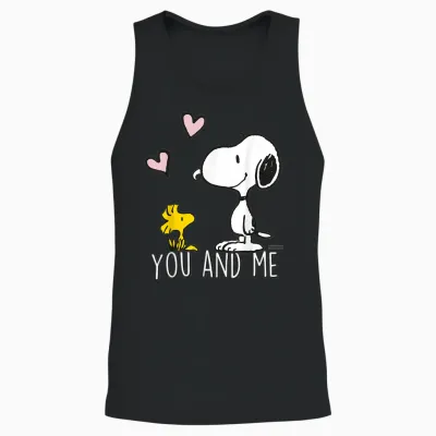 Peanuts - Snoopy Woodstock You and I Unisex Tank Top - Black