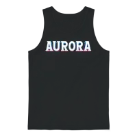 Retro - Aurora Unisex Tank Top - Black – 1