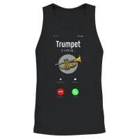 Trumpet Is Calling Funny Trumpet Player Gift Unisex Tank Top - Black – 2