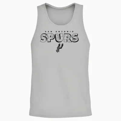 Nba - San Antonio Spurs Logo Knockout Blanc Unisex Tank Top - Ash