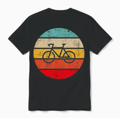 Bicycle Retro Unisex T-Shirt - Black