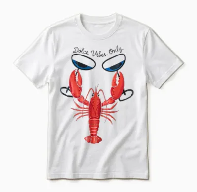 Dolce Vibes Only Vibes Martini Roter Hummer Italienischer Sommer Unisex T-Shirt - White