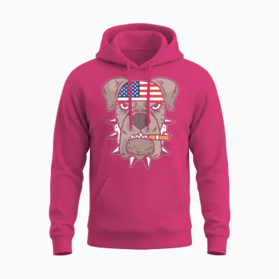 Dog Smoking Dog Walkers Gift Unisex Hoodie - Heliconia