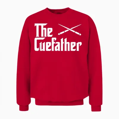 The Cue Father Funny Pool Billiards Player Gift Unisex Sweatshirt - Red