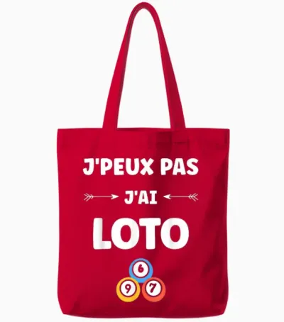 Games Draw Humor Lottery I Can Not I Have Lotto Tote Bags - Red