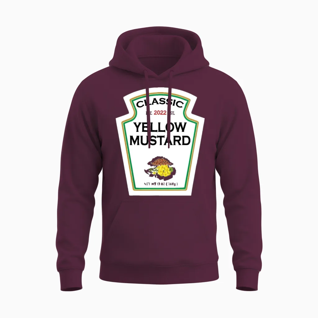 Yellow Mustard Diy Halloween Costume Matching Grou Unisex Hoodie in Maroon