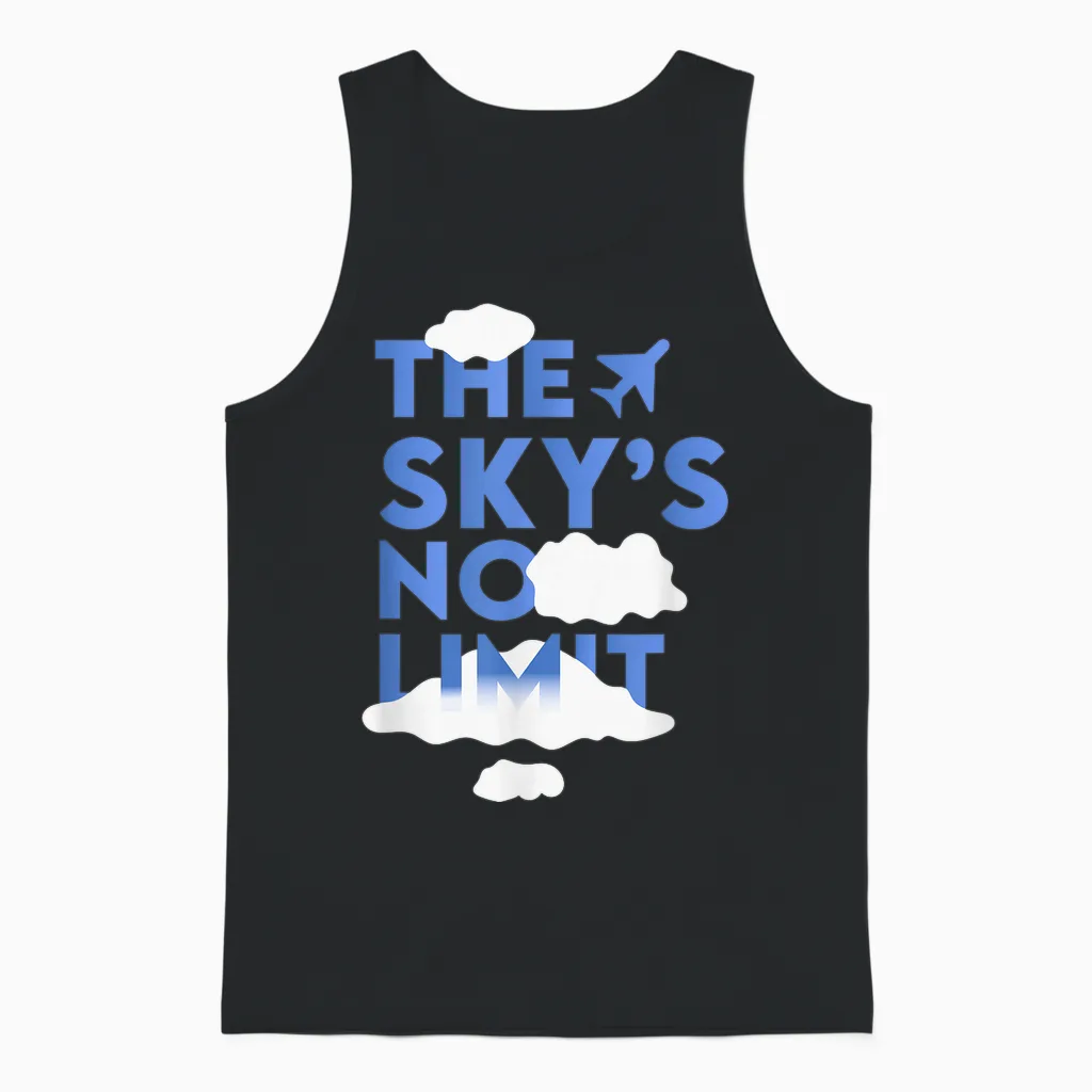 The Sky's No Limit Motivationszitat Unisex Tank Top in Black