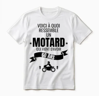 Idée Cadeau Pour Un Motard Humour Homme Original 60 Ans Unisex T-Shirt - White