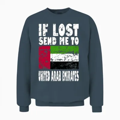 United Arab Emirates Flag Saying Unisex Sweatshirt - Dark Heather