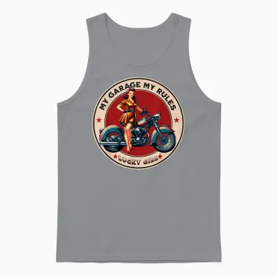 Garage Pinup Girl Moto Pour Homme Et Femme Unisex Tank Top - Sport Grey