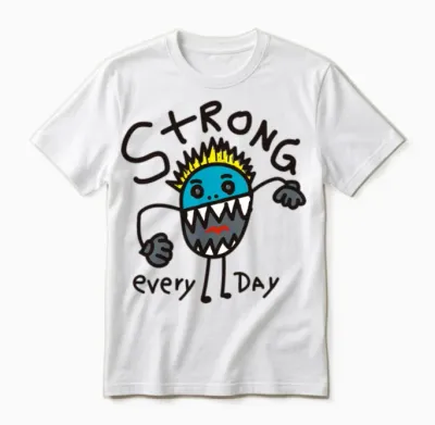 Funny Monster Cartoon Unisex T-Shirt - White