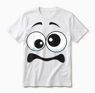 Creepy Carrots Face Funny Halloween Costume Kids and Adults Unisex T-Shirt - White