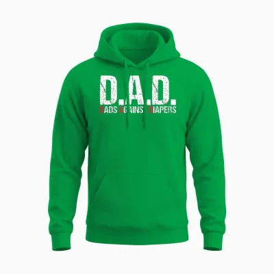 Father Against Diaper Toddler Dad Baby Problems Unisex Hoodie - Irish Green
