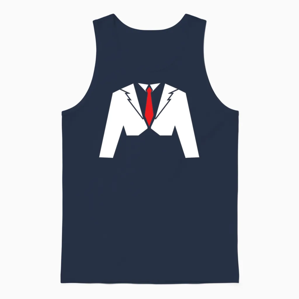 Classic Party Humor Funny Tux Tee Joke Concert Unisex Tank Top in Navy