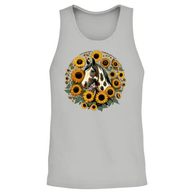Sunflower Horse Unisex Tank Top - Ash