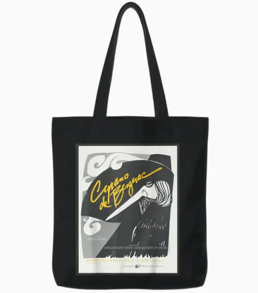 Cyrano De Bergerac T-Shirt, Black, S Tote Bags - Black
