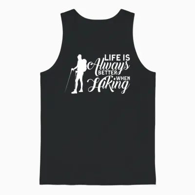Always Better When Hiking Hiking Unisex Tank Top - Black
