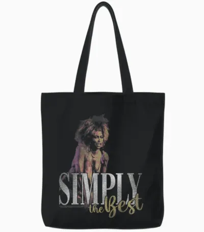 Tina Turner Simply the Best Tote Bags - Black