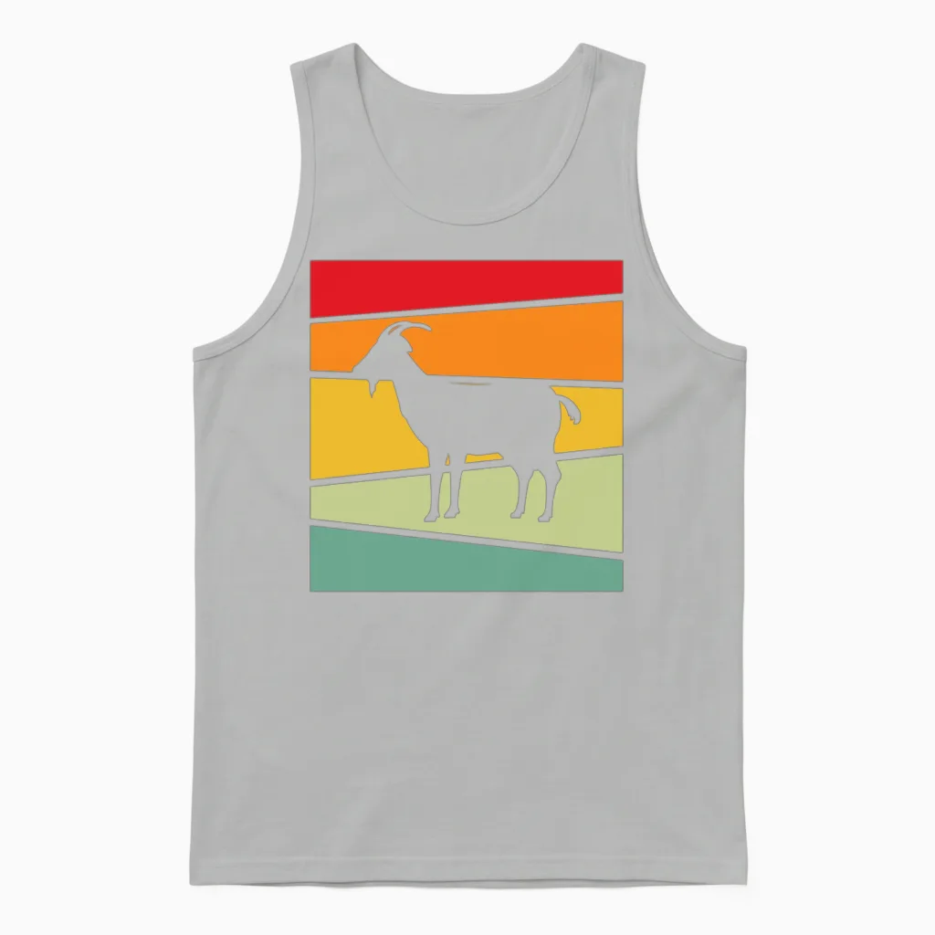 Goat Retro Farm & Country Unisex Tank Top in Ash