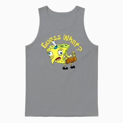Spongebob Mocking Meme Guess What Chicken Butt Spongebob Unisex Tank Top - Sport Grey